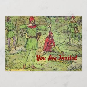 Robin Hood im Wald Einladung