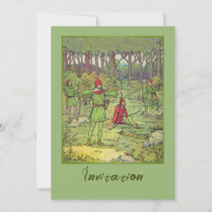 Robin Hood im Wald Einladung