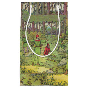 Robin Hood im Wald kleine Geschenktasche Geschenktüte