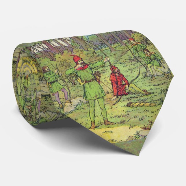 Robin Hood im Wald  Krawatte (Gerollt)