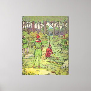 Robin Hood im Wald Leinwanddruck