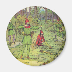 Robin Hood im Wald Magnet