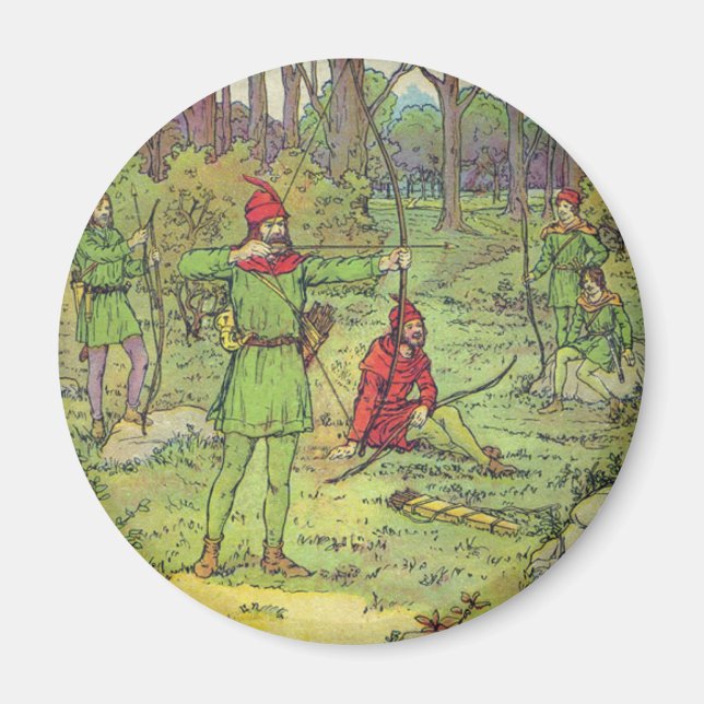 Robin Hood im Wald  Magnet (Vorne)