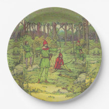Robin Hood im Wald Papierplatten