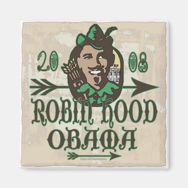 Robin Hood Obama Magnet (Vorne)