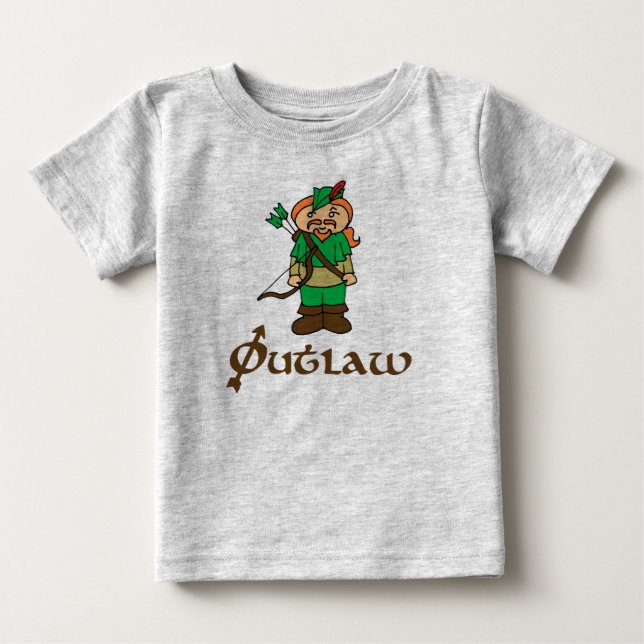 Robin Hood Outlaw Archery Kinderkarodysuit Shirt (Vorderseite)