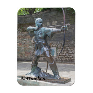 Robin Hood Statue von Nottingham Castle Foto Magnet