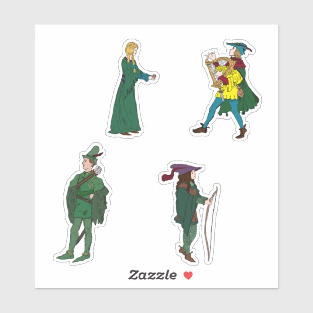 Robin Hood Sticker 4 pack No.2 (Feuille)