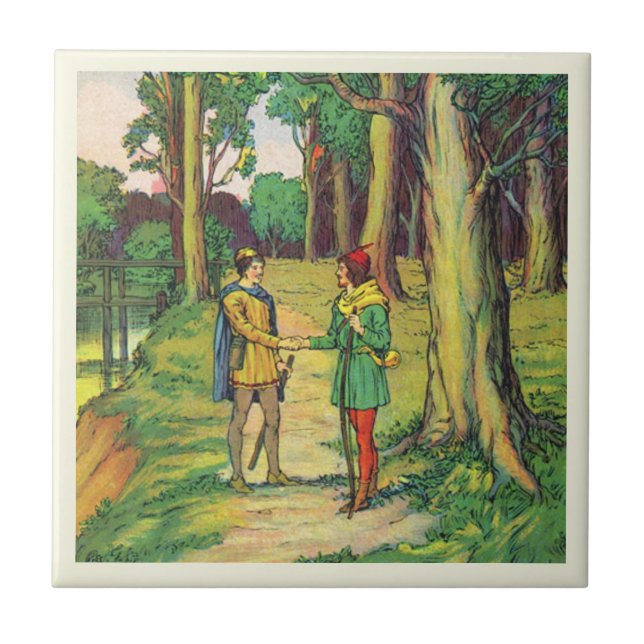 Robin Hood und Klein John  Fliese (Vorderseite)