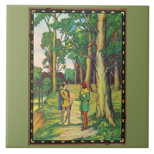 Robin Hood und Klein John Fliese (Vorderseite)