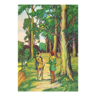 Robin Hood und Klein John  Fotodruck