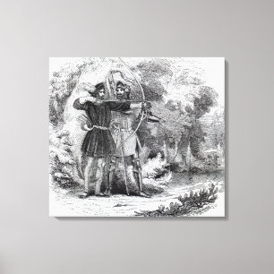 Robin Hood und kleiner John Leinwanddruck