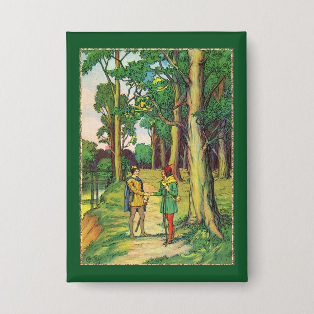 Robin Hood und Little John Button (Vorderseite)