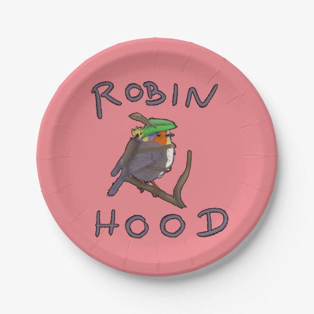 Robin Hood-Vogel Pappteller (Vorderseite)