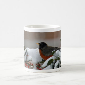 Robin in der Schnee-Tasse Kaffeetasse