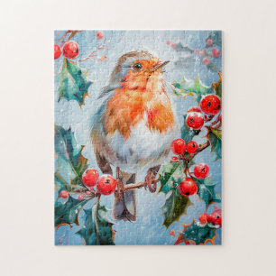 Robin in Nature Impressionist Style Art