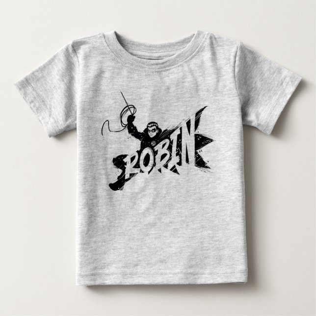 Robin Ink Brush Name Baby T-shirt (Vorderseite)