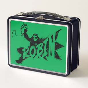 Robin Ink Brush Name Metall Brotdose