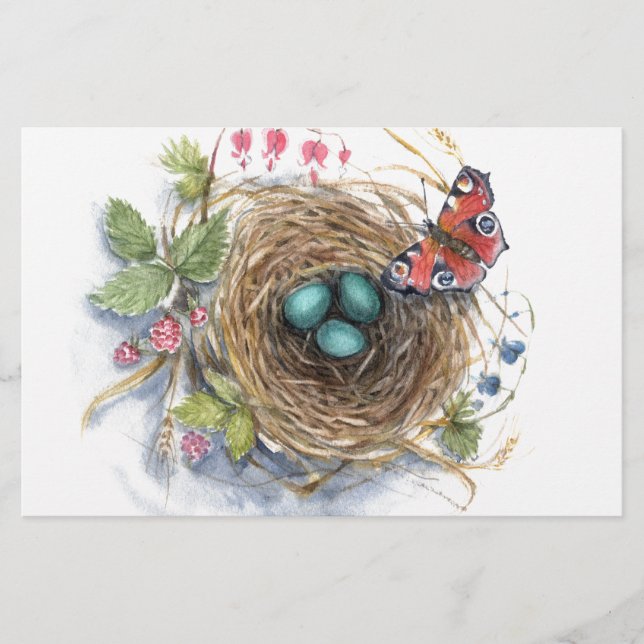 Robin Nest Briefpapier (Vorderseite)