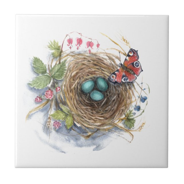 Robin Nest Fliese (Vorderseite)