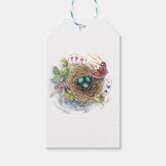 Robin Nest Geschenkanhänger (Vorderseite)