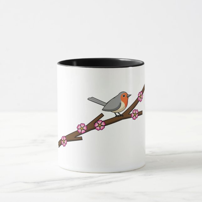 Robin on Sakura Tasse (Zentrum)