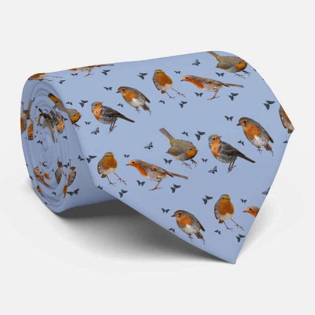 Robin Party Krawatte (Light Blue) (Gerollt)