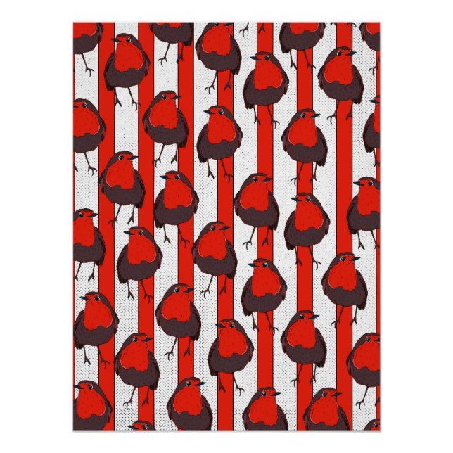 Robin Pattern Poster (Vorderseite)