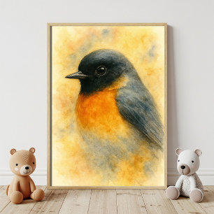 Robin Portrait Poster