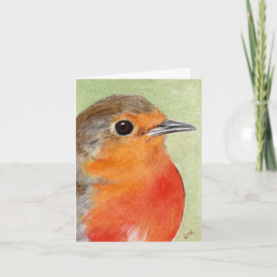 Robin Red Breast Painting Card Karte