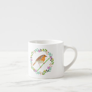Robin Red Breast, Vogel von Weihnachten Espressotasse