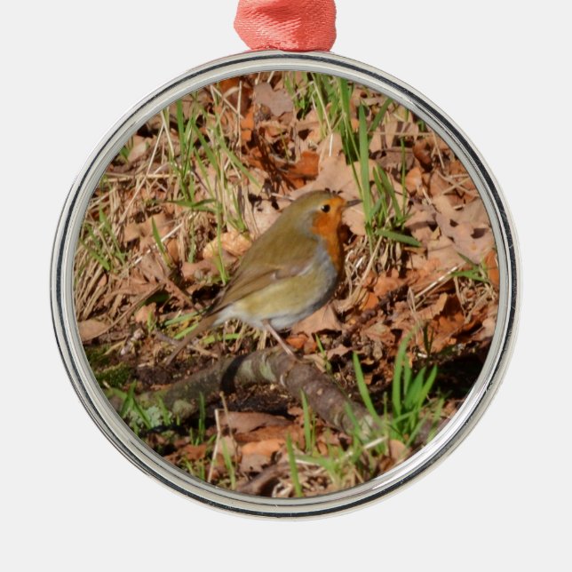 Robin RedBrust Ornament Aus Metall (Vorne)
