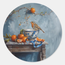 Robin - Round Stickers for Stationery