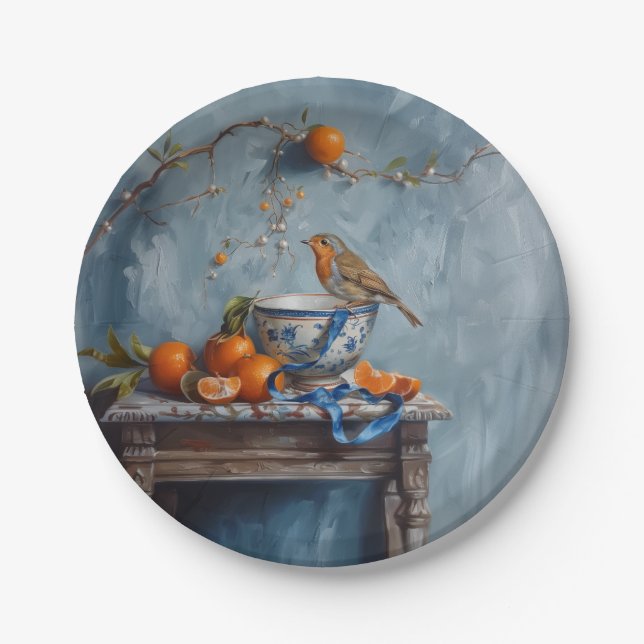 Robin - Rundpapier-Teller Pappteller (Vorderseite)