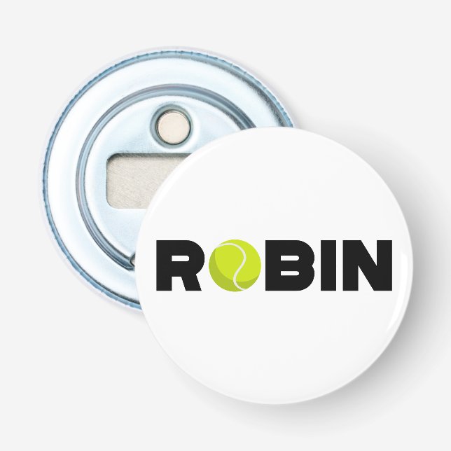 Robin Tennis Flaschenöffner (Vorderseite)
