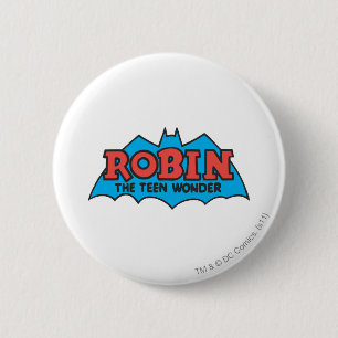 Robin The Teen Wonder Logo Button