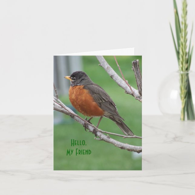 Robin, Thinkin" von Ihnen, Beifall Karte (Vorderseite)