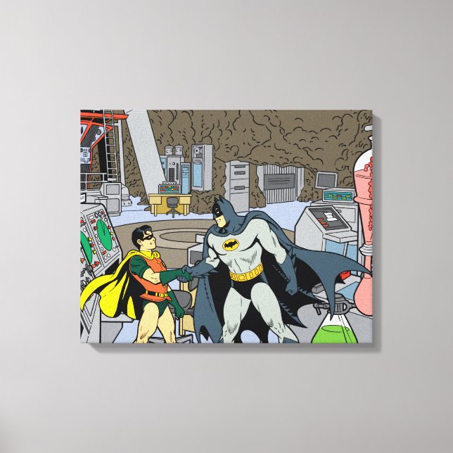 Robin und Batman Handshake Leinwanddruck (Vorderseite)