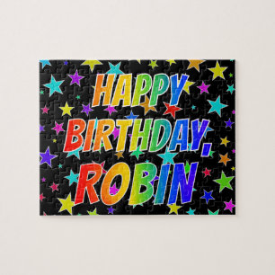 "ROBIN" Vorname, Spaß "GLÜCKLICHER BIRTHTAG"