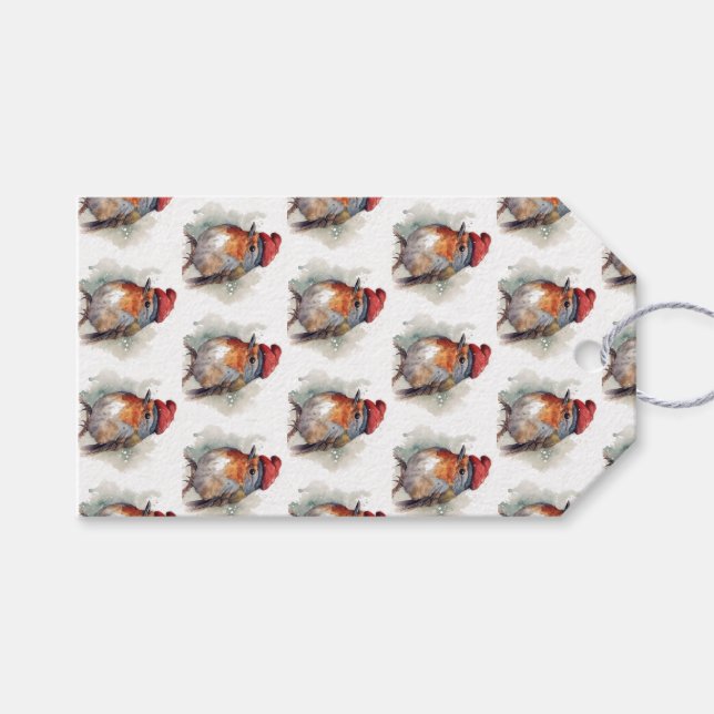 Robin Winter Delight Geschenkanhänger (Vorderseite (Horizontal))