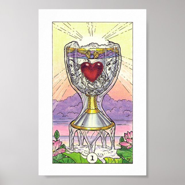 Robin Wood Tarot - As of Cups Poster (Vorne)