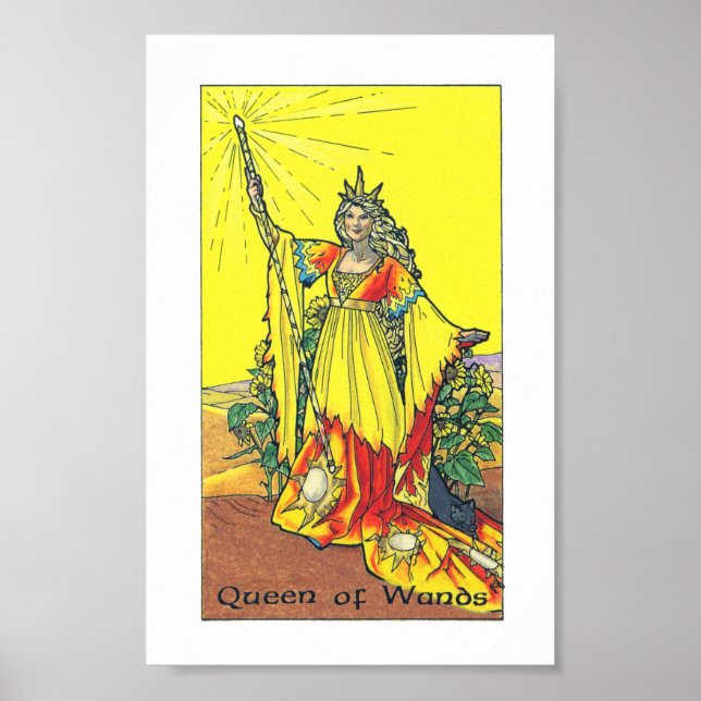 Robin Wood Tarot - Königin von Wands Poster (Vorne)