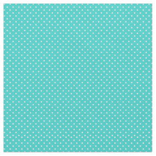 Robin's Egg Blue Aquamarin Cyan Polka Dot Stoff