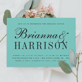 Robin's Egg Blue Couples Names Polterabend Einladung