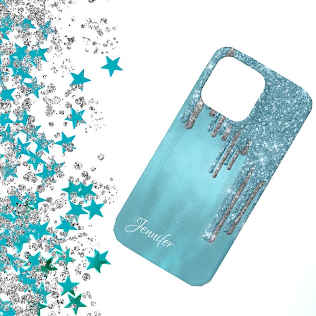 Robins Egg Blue Glitzer Tropfen Case-Mate iPhone Hülle (Von Creator hochgeladen)
