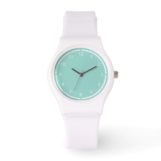 Robin's Egg Blue Jewelry Box Armbanduhr (Vorderseite)