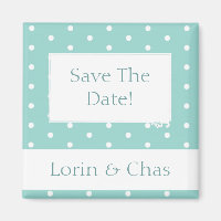 Robin's Egg Blue Jewelry Box mit Polka Dots