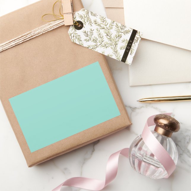 Robin's Egg Blue Rechteckiger Aufkleber (Schenken)