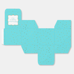 Robins Egg Blue und Gold Polka Dot für Geschenkbox Geschenkschachtel