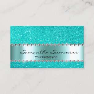 Robins-Ei-Blau-Diamant-Metal-Eleganter Glitter Visitenkarte